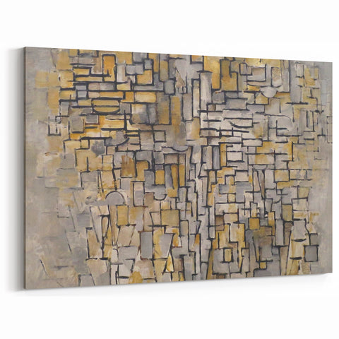 Modern Wall Art – Abstract Composition in Gold and Gray