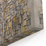 Modern Wall Art – Abstract Composition in Gold and Gray