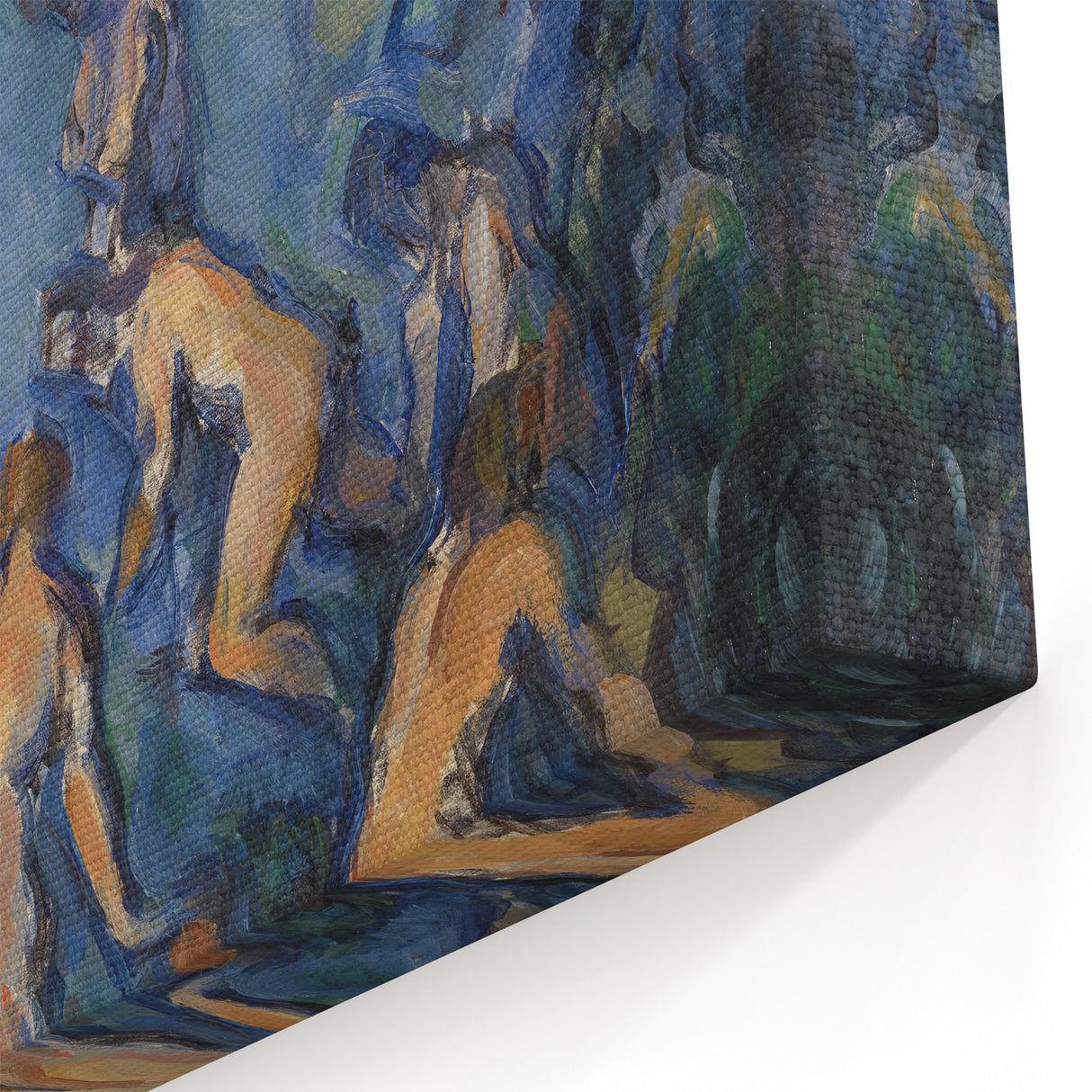 Modern Wall Art – Cézanne’s Bathers in Blue and Green