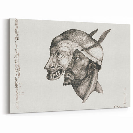 Modern Wall Art – Paul Klee’s "Komiker" in Intricate Monochrome