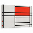 Modern Wall Art – Piet Mondrian’s Composition No. 4 in Red and Blue