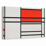 Modern Wall Art – Piet Mondrian’s Composition No. 4 in Red and Blue