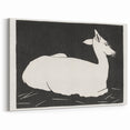 Modern Wall Art – Abstract Black and White Deer Design