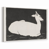 Modern Wall Art – Abstract Black and White Deer Design