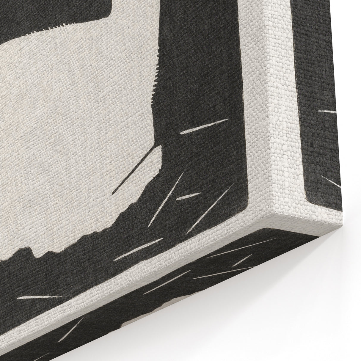 Modern Wall Art – Abstract Black and White Deer Design