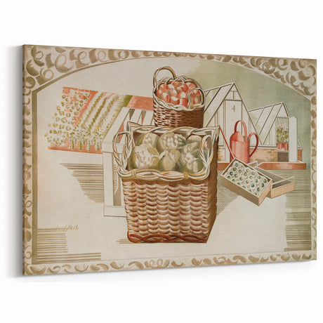 Modern Wall Art – Abstract Orchard and Garden Scene by Paul Nash