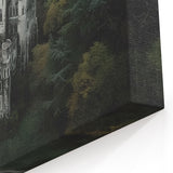 Medieval Castle Art – Enchanting Fortress Hidden in a Forest Landscape