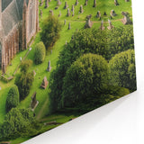 Historic Cathedral Prints – Serene Church in Verdant Countryside Setting