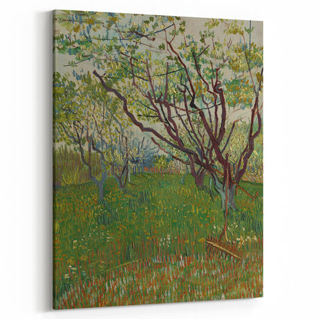 Impressionist Blooming Orchard - Peaceful Landscape Wall Art Print