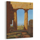 Romanticism Art: Temple of Neptune at Paestum - Historic Landscape Print