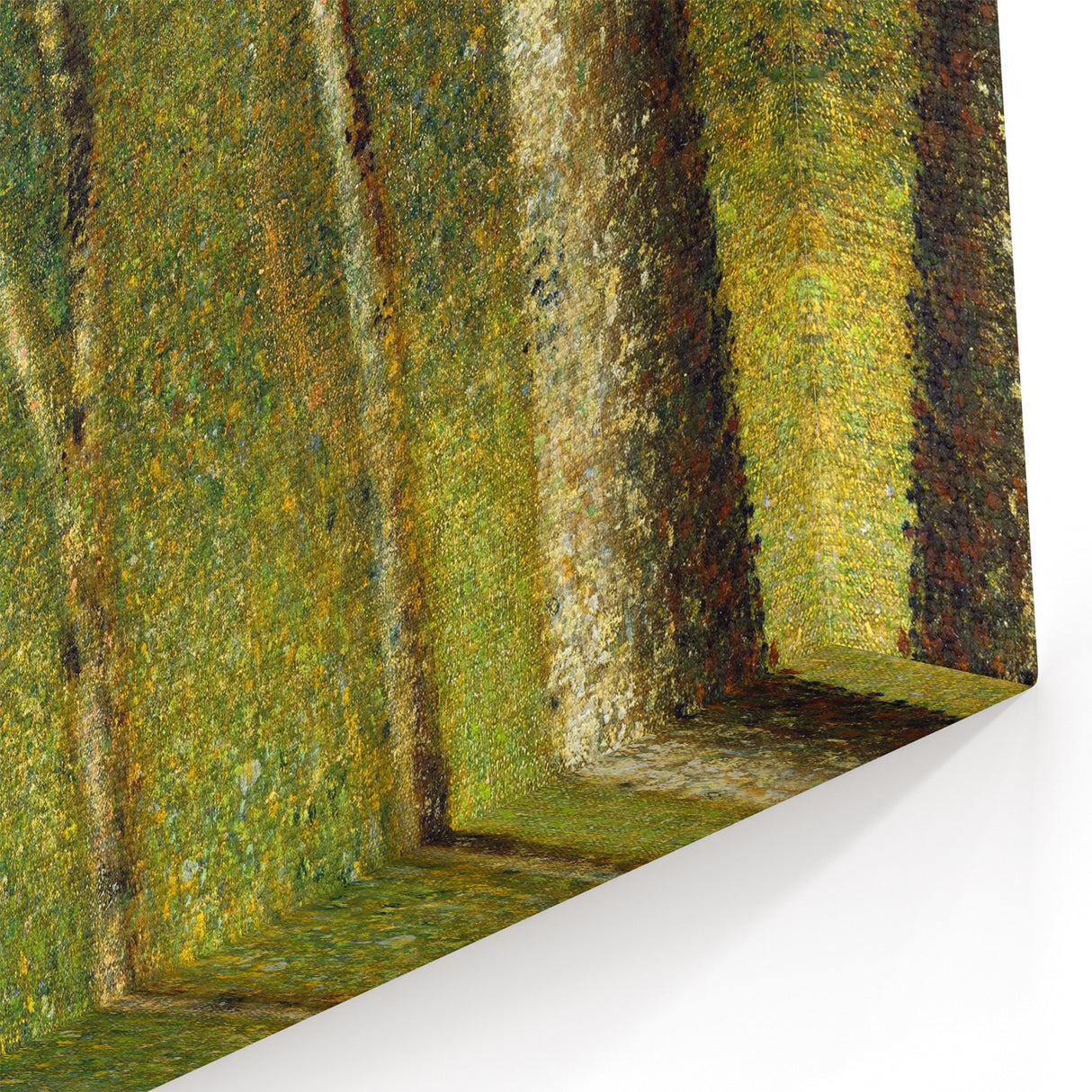Impressionist Forest Scene - Serene Green Landscape Wall Art Print