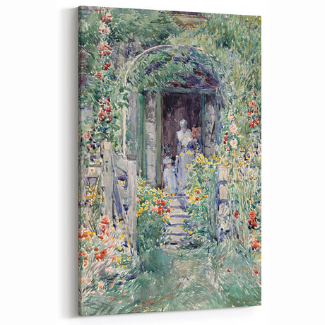 Impressionist Garden Scene Wall Art - Vibrant Floral Landscape Print