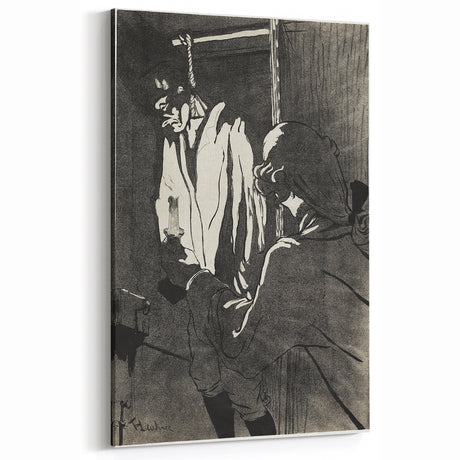 Impressionist Black-and-White Print - The Hanged Man by Toulouse-Lautrec