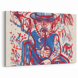 Expressionist Art - Smoking Peasant by Ernst Ludwig Kirchner