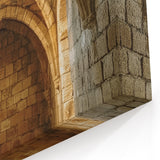 Medieval Castle Interiors – Vaulted Stone Arches in Historic Architecture