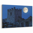 Medieval Castle Art – Tower with Full Moon Glow