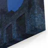 Medieval Castle Art – Tower with Full Moon Glow