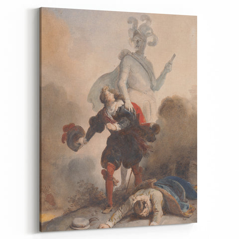 Romanticism Art - Don Juan and the Commander’s Statue by Fragonard