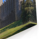 Medieval Castle Art – Towering Fortress Under Blue Skies
