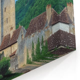 European Castles - Medieval Tower and Village Scenic Wall Art