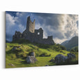 Castle Landscape Prints - Ruined Tower on Rolling Green Hills