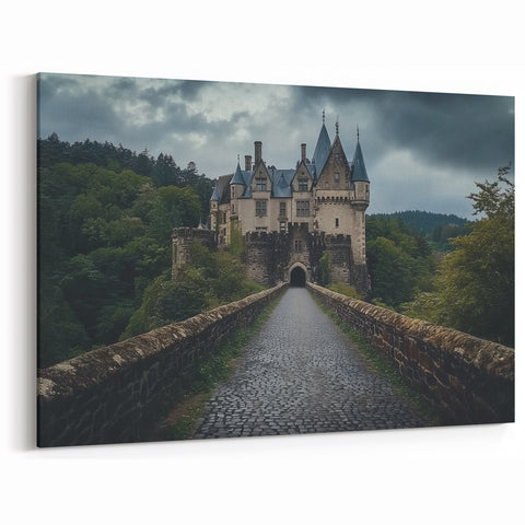 Medieval Castle Prints - Grand Bridge Leading to Enchanting Fortress