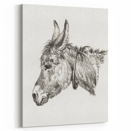 Romanticism Art: Head of a Donkey by Jean-Bernard