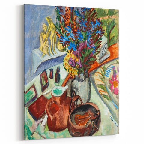 Expressionist Art: Still Life with Jug and African Bowl by Kirchner