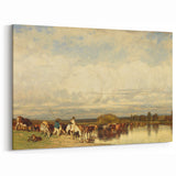 Romanticism Art: Cows Crossing a Ford by Jules Dupré - Classic Print