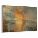 Romanticism Art: Burning of Parliament by Turner - Dramatic Canvas