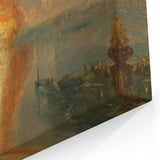 Romanticism Art: Burning of Parliament by Turner - Dramatic Canvas