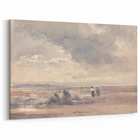 Romanticism Art: On Lancaster Sands at Low Tide Wall Art