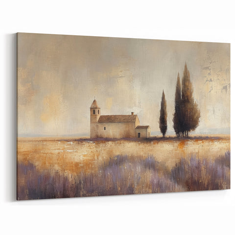 Rustic Farmhouse Decor - Pastoral Chapel Countryside Wall Art