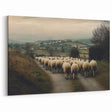 Scenic Countryside Prints - Herd of Sheep on Rustic Pathway