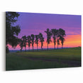 Scenic Countryside Prints - Sunset Over Tree Line in Open Fields
