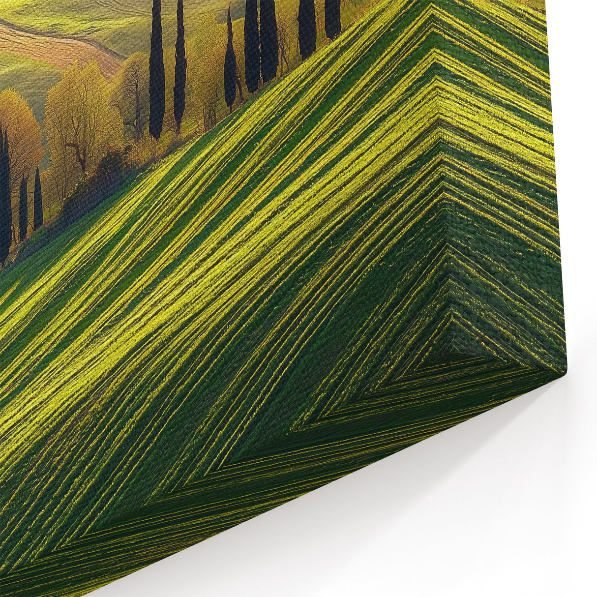 Rustic Farmhouse Decor - Tuscan Countryside Rolling Hills Artwork