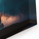 Country Life Art - Dramatic Church Scene in a Countryside Landscape