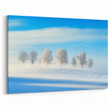 Winter Wonderland Countryside Wall Art - Scenic Rural Landscape Canvas