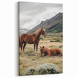 Peaceful Horses Countryside Wall Art - Scenic Rural Landscape Canvas