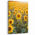 Sunflower Field Countryside Wall Art - Vibrant Rural Landscape Canvas