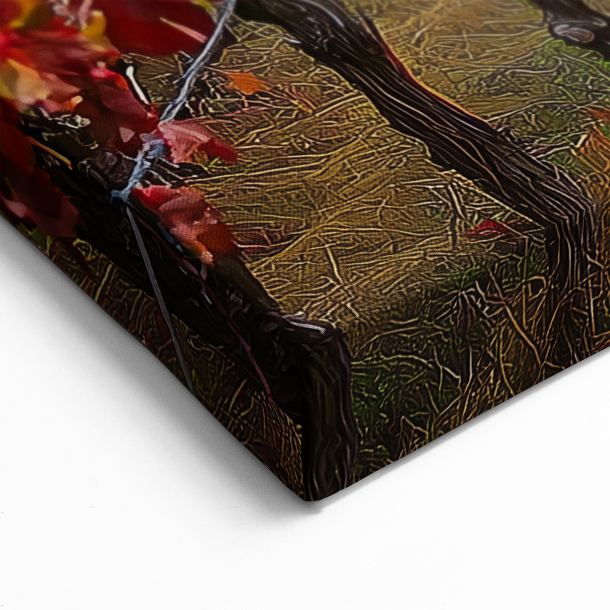Sheep in Autumn Vineyard Countryside Wall Art - Rustic Landscape Canvas