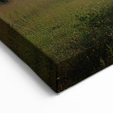 Crimson Fields at Sunset Wall Art – Vibrant Countryside Canvas Print