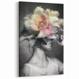 Modern Figurative Wall Art - Abstract Floral Design in Soft Tones
