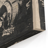 Expressionist Art: The Cock and the Dog | Black and White Abstract Print