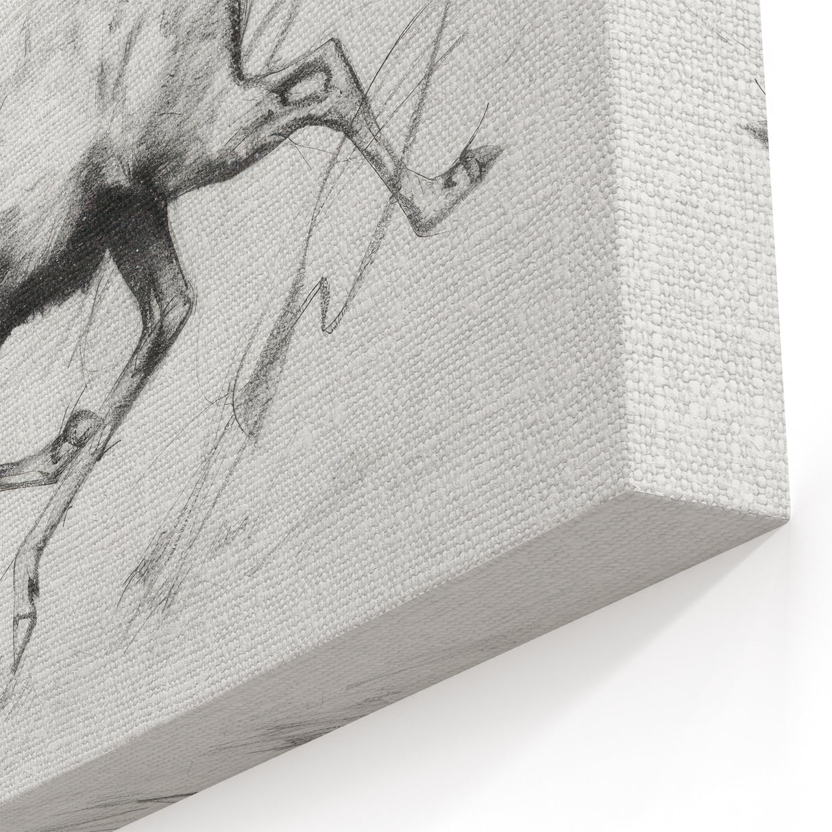 Abstract Human Figures - Minimalist Black and White Wall Art Canvas