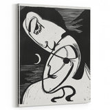 Expressionist Art: The Kiss | Bold Black-and-White Kirchner Print