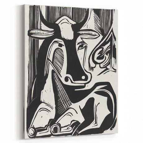 Expressionist Art: The Large Cow Lying Down | Bold Kirchner Print