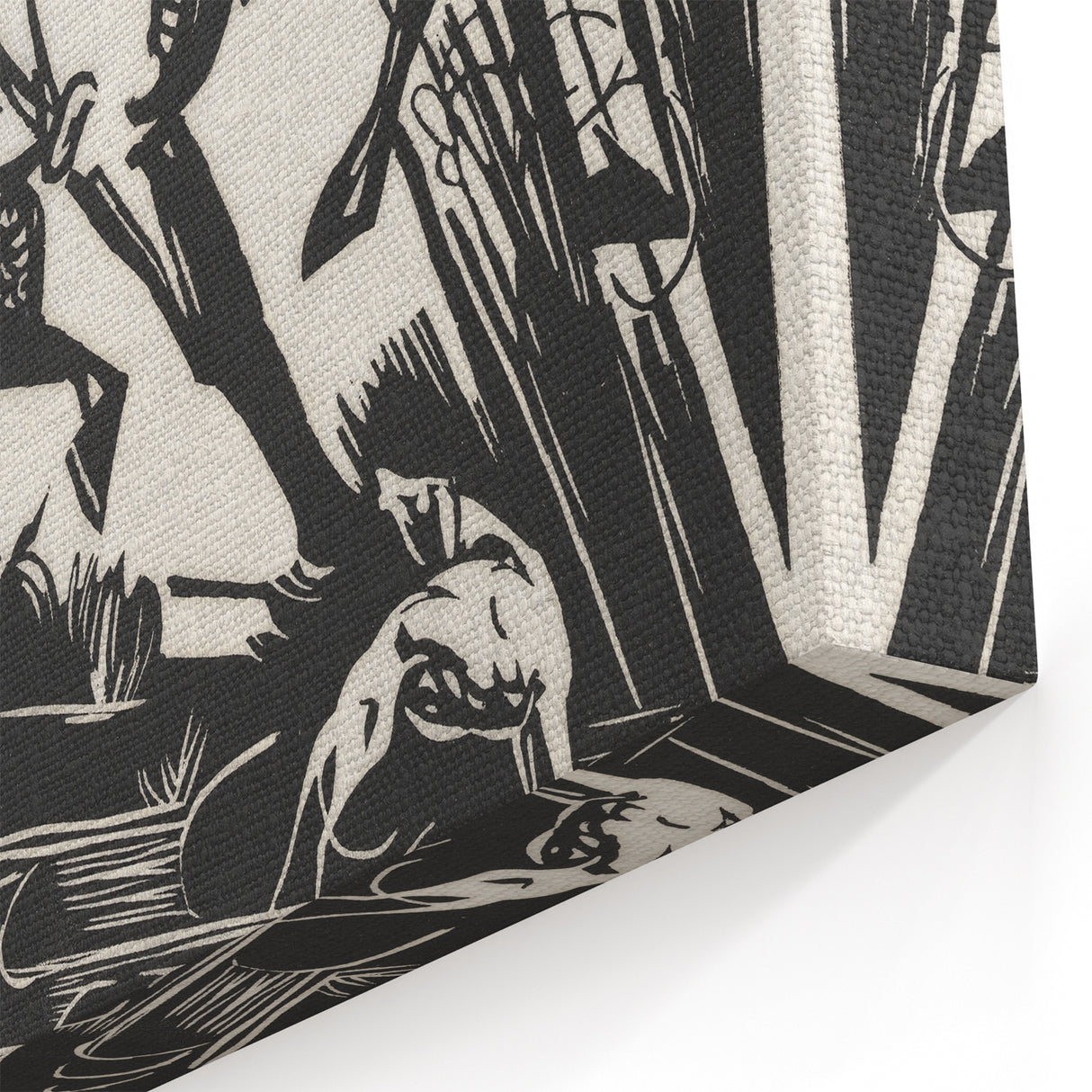 Expressionist Art: The Riding School | Bold Franz Marc Black Print