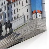 European Castle Prints - White Palace with Towers Under Clear Blue Sky