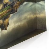 Castle Reflection Prints - Historic Fortress on Calm Lake Under Moody Sky